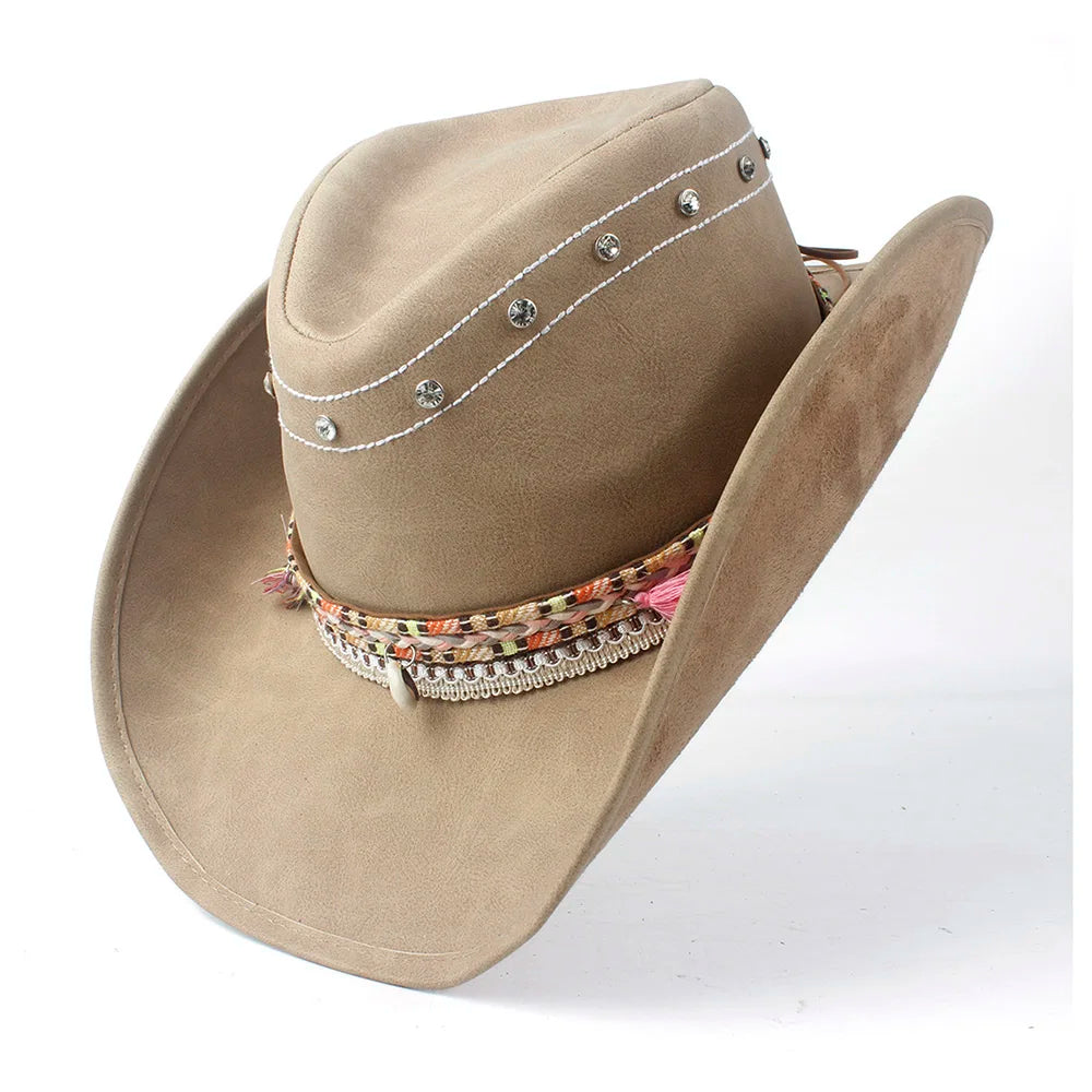 Cherokee Genuine Leather Cowboy Hat - Classic Western Style For Casual Wear And Moments