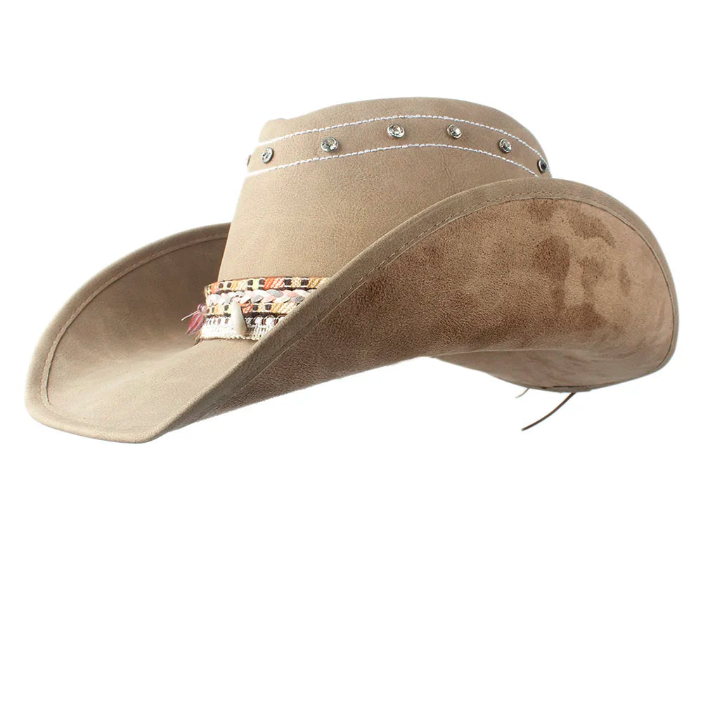 Cherokee Genuine Leather Cowboy Hat - Classic Western Style For Casual Wear And Moments