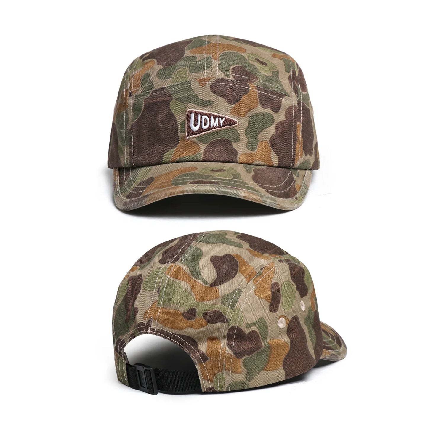 Vintage Camouflage 5-Panel Baseball Cap Classic Outdoor Style - Urban Caps