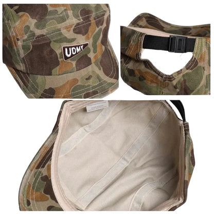 Vintage Camouflage 5-Panel Baseball Cap Classic Outdoor Style - Urban Caps