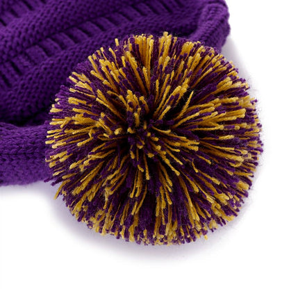 UR Bicolor Knitted Pompom Beanie - Urban Caps