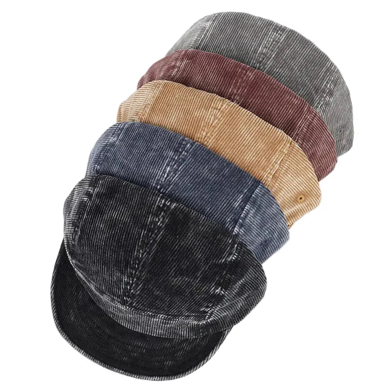 Urban Corduroy Short Brim Five-Panel Baseball Cap - Urban Caps