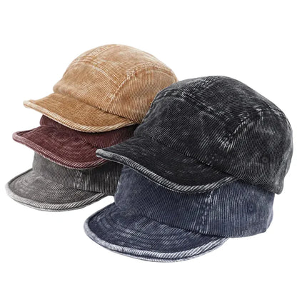 Urban Corduroy Short Brim Five-Panel Baseball Cap - Urban Caps
