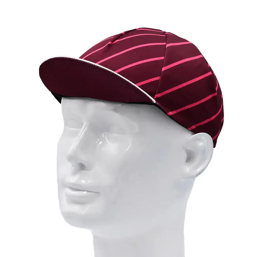 Vancouver Striped Cycling Cap Acrylic Adjustable 54 to 65 cm for Every Ride
