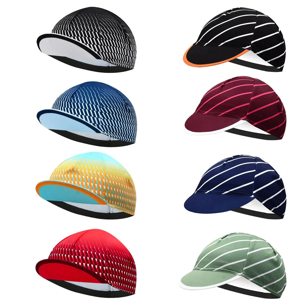 Vancouver Striped Cycling Cap Acrylic Adjustable 54 to 65 cm for Every Ride