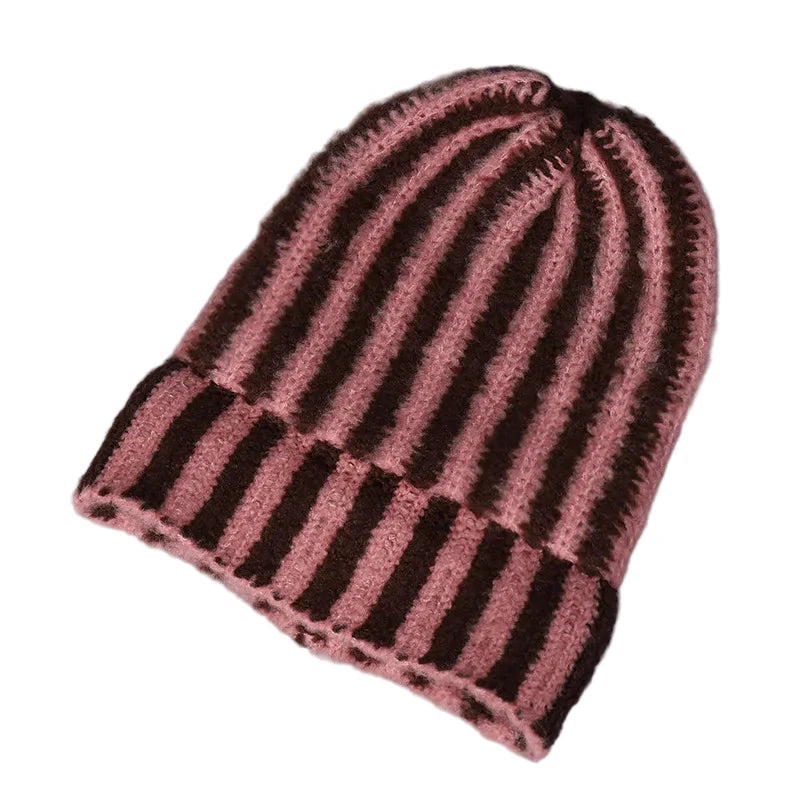 The Vermont Winter Knitted Striped Beanie Classic - Urban Caps
