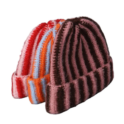 The Vermont Winter Knitted Striped Beanie Classic - Urban Caps