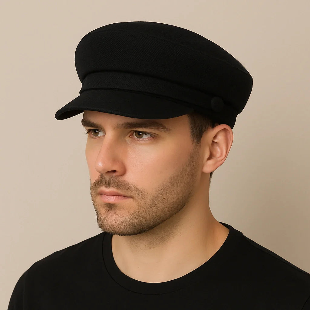 Victory Plain Linen Sailor Cap - Lightweight Nautical Style For Casual Looks Versatile