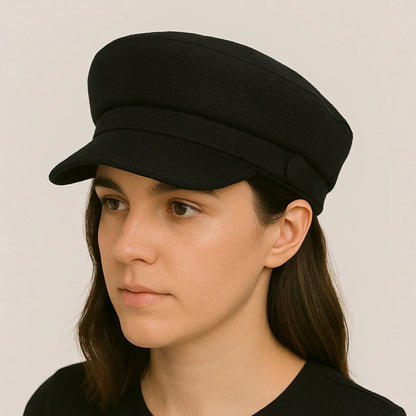 Victory Plain Linen Sailor Cap - Lightweight Nautical Style For Casual Looks Versatile