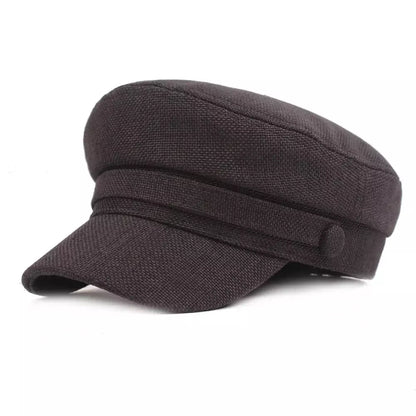 Victory Plain Linen Sailor Cap - Lightweight Nautical Style For Casual Looks Versatile