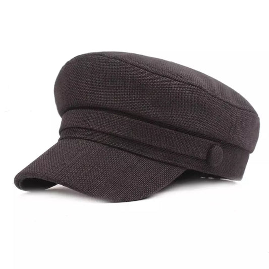 Victory Plain Linen Sailor Cap - Lightweight Nautical Style For Casual Looks Versatile