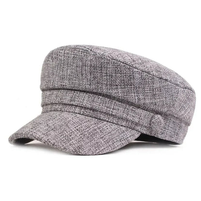 Victory Plain Linen Sailor Cap - Lightweight Nautical Style For Casual Looks Versatile