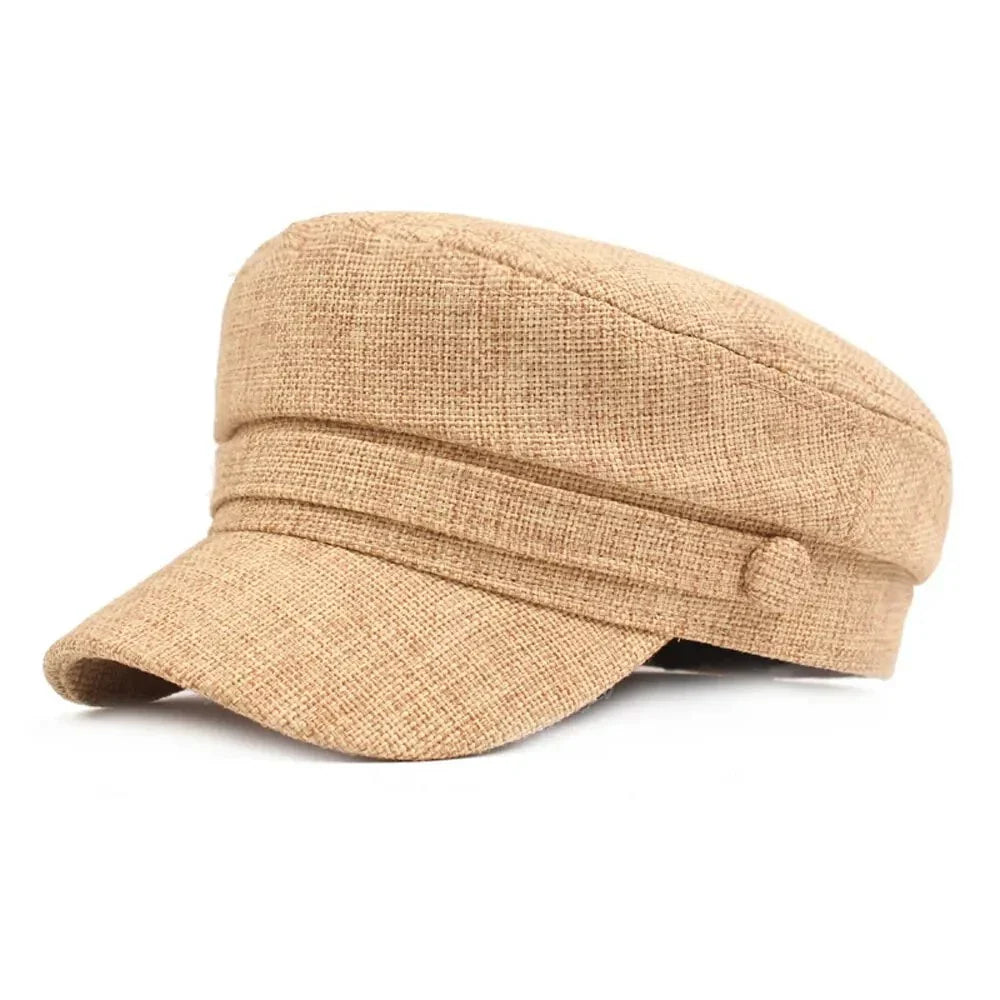 Victory Plain Linen Sailor Cap - Lightweight Nautical Style For Casual Looks Versatile