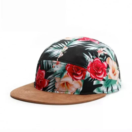 Vintage Roses Floral Five-Panel Cap Modern Style - Urban Caps
