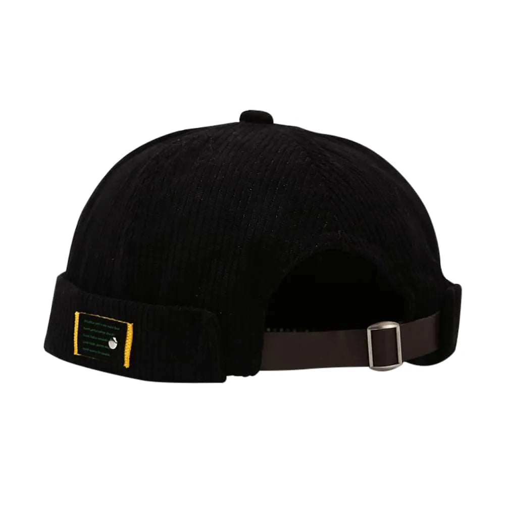 W&W Corduroy Docker Cap – Adjustable Brimless Fisherman Hat