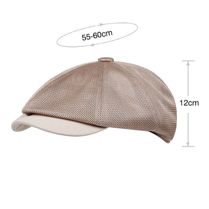 Warren Mesh Newsboy Cap - Classic Newsboy Style With Breathable Mesh For All Day Comfort