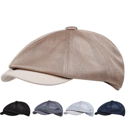 Warren Mesh Newsboy Cap - Classic Newsboy Style With Breathable Mesh For All Day Comfort