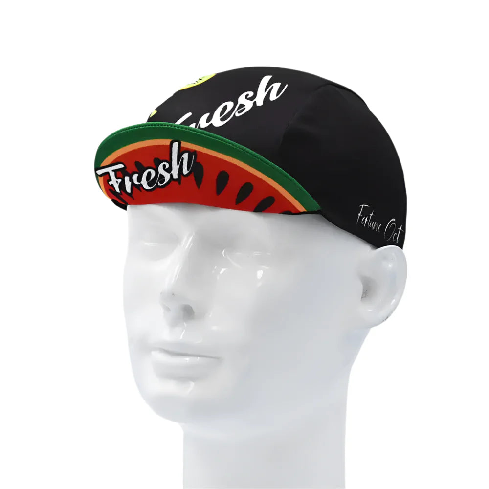 Watermelon Fresh Fruit Cycling Cap Lightweight Acrylic Breathable For Rides