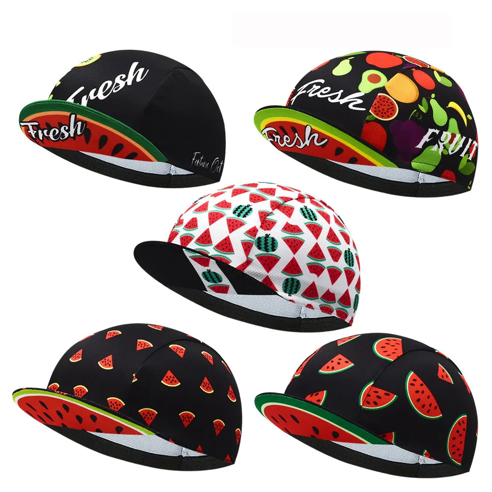 Watermelon Fresh Fruit Cycling Cap Lightweight Acrylic Breathable For Rides
