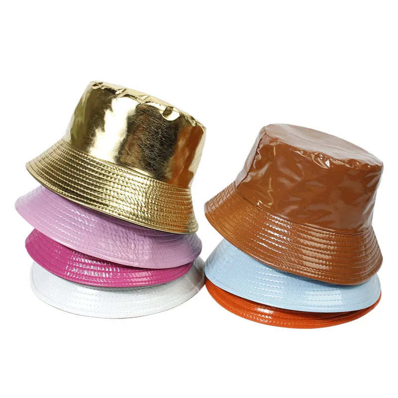 Reversible Leather Bucket Hat – Waterproof Adjustable Hat