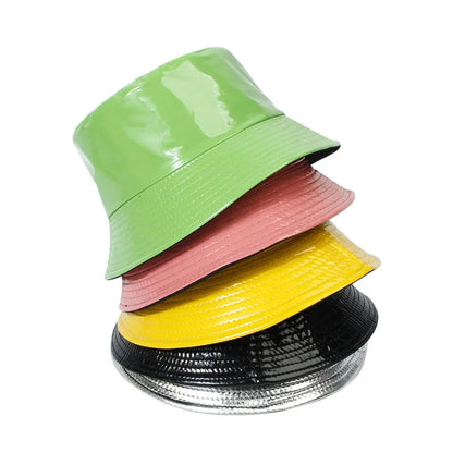 Reversible Leather Bucket Hat – Waterproof Adjustable Hat