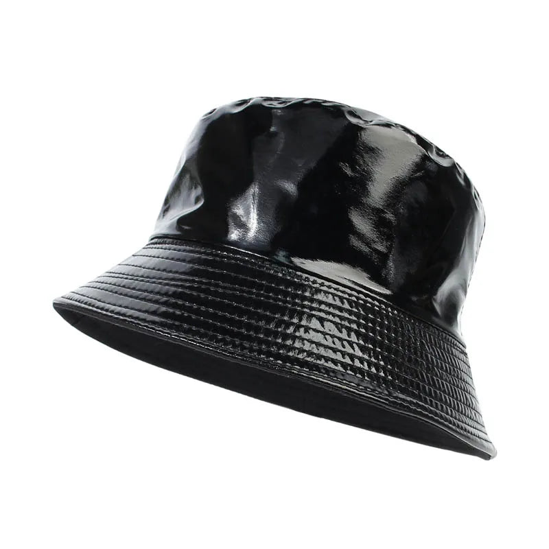 Reversible Leather Bucket Hat – Waterproof Adjustable Hat