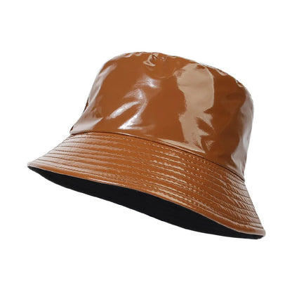 Reversible Leather Bucket Hat – Waterproof Adjustable Hat