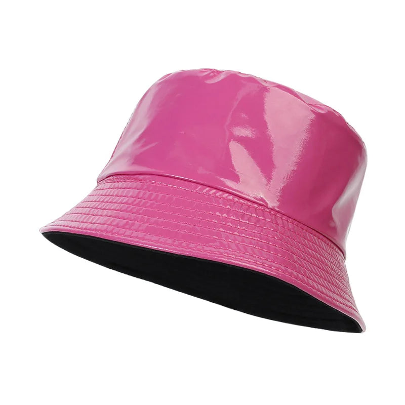 Reversible Leather Bucket Hat – Waterproof Adjustable Hat