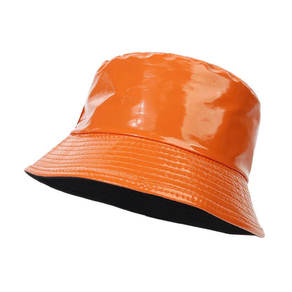 Reversible Leather Bucket Hat – Waterproof Adjustable Hat