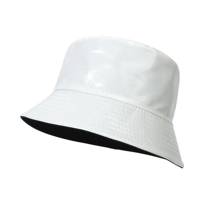 Reversible Leather Bucket Hat – Waterproof Adjustable Hat