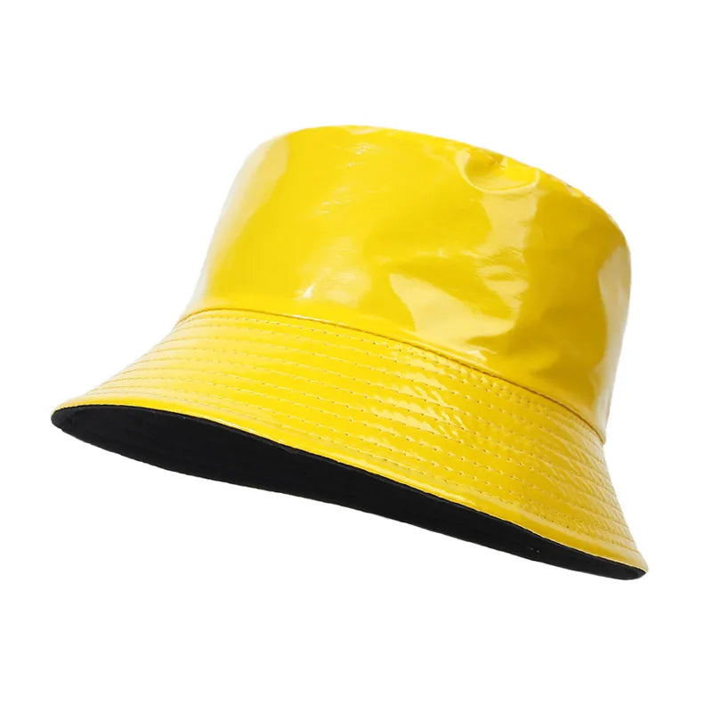 Reversible Leather Bucket Hat – Waterproof Adjustable Hat