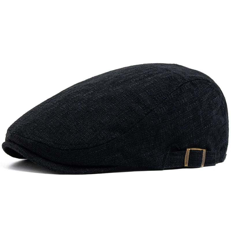 Whistler Linen Flat Cap – Lightweight Adjustable Driver Hat