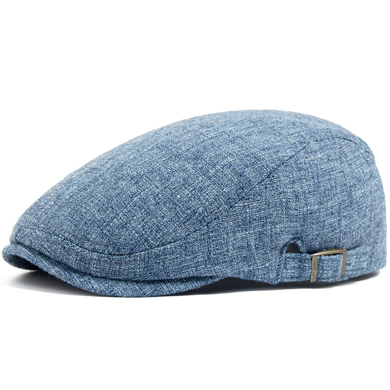 Whistler Linen Flat Cap – Lightweight Adjustable Driver Hat