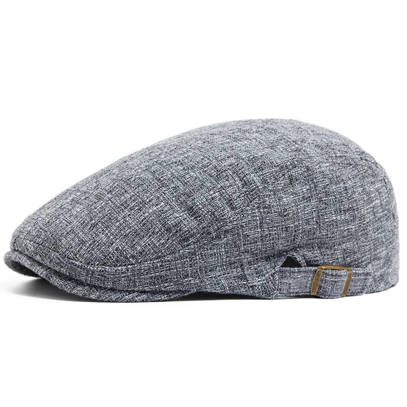 Whistler Linen Flat Cap – Lightweight Adjustable Driver Hat