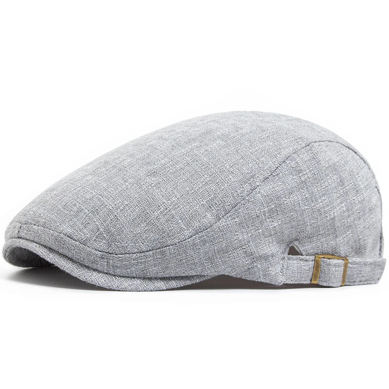 Whistler Linen Flat Cap – Lightweight Adjustable Driver Hat