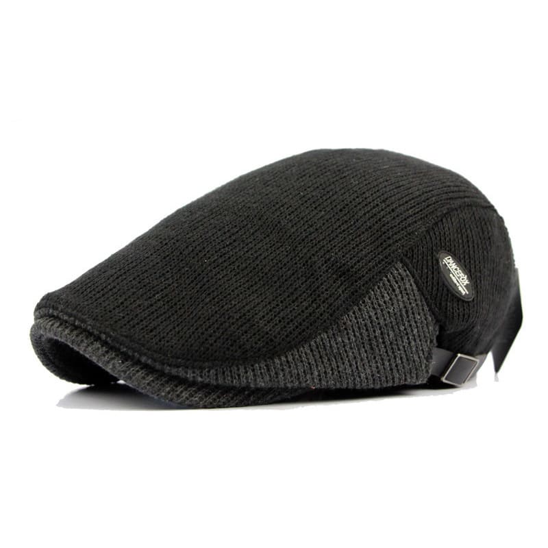 Wigston Striped Knitted Flat Cap - Striped Patchwork Design For Versatile Casual Wear