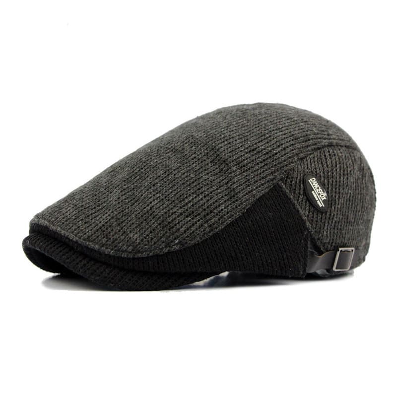 Wigston Striped Knitted Flat Cap - Striped Patchwork Design For Versatile Casual Wear