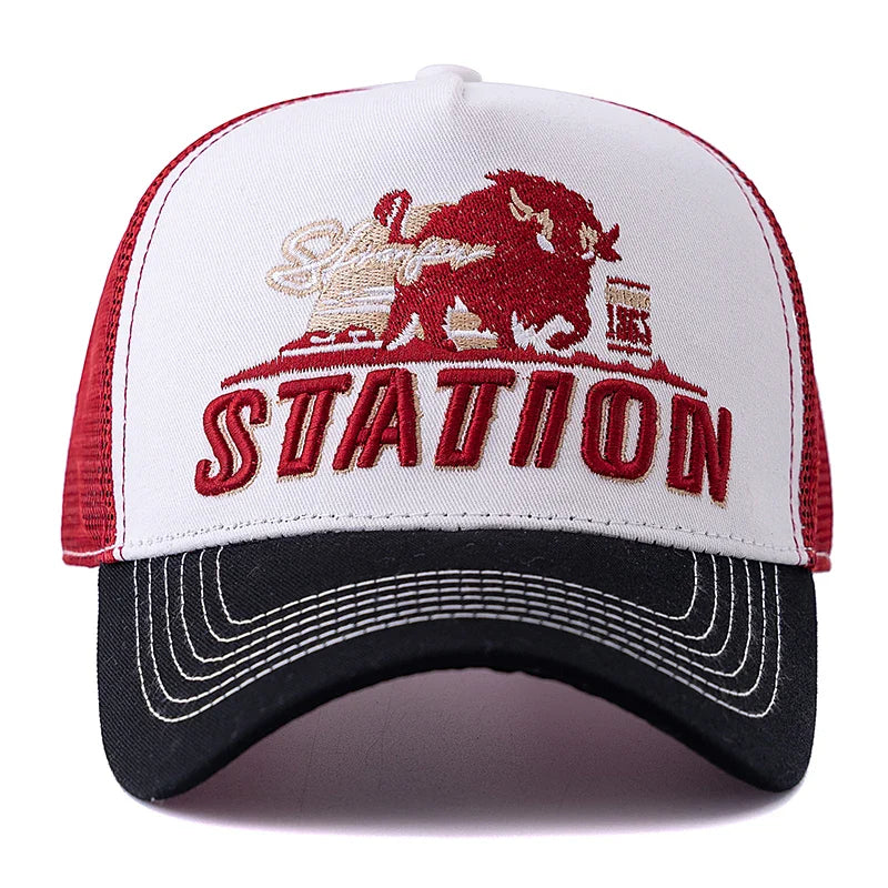 Wild Buffalo Station Trucker Cap - Timeless Trucker Style For Casual Use And Day Comfort