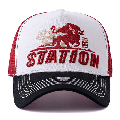 Wild Buffalo Station Trucker Cap - Timeless Trucker Style For Casual Use And Day Comfort