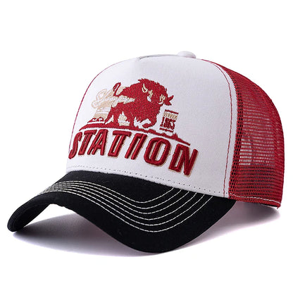 Wild Buffalo Station Trucker Cap - Timeless Trucker Style For Casual Use And Day Comfort