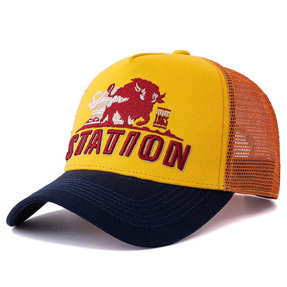Wild Buffalo Station Trucker Cap - Timeless Trucker Style For Casual Use And Day Comfort