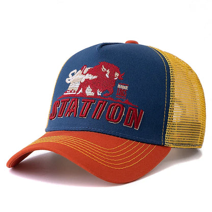 Wild Buffalo Station Trucker Cap - Timeless Trucker Style For Casual Use And Day Comfort