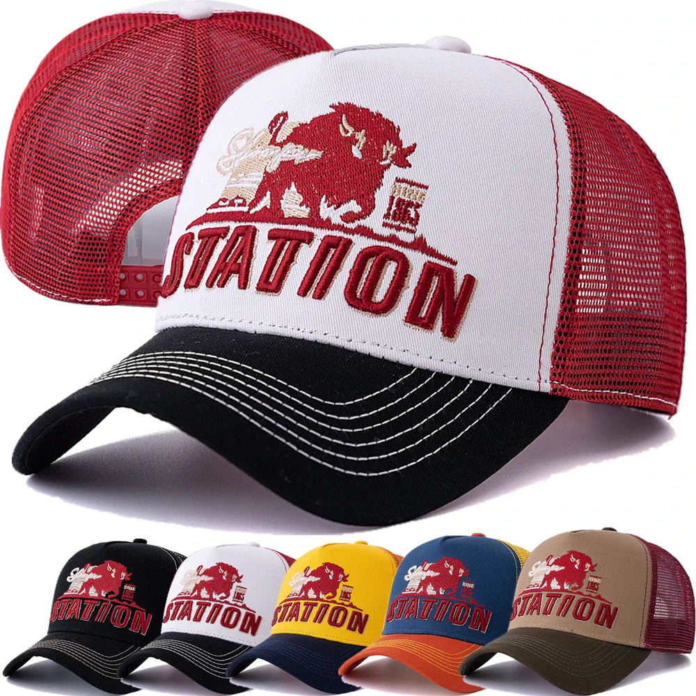 Wild Buffalo Station Trucker Cap - Timeless Trucker Style For Casual Use And Day Comfort