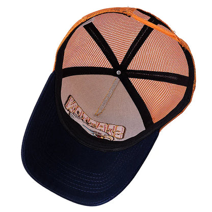 Wild Eagle Station Trucker Cap - Breathable Cotton And Mesh Casual Hat For All Day Comfort