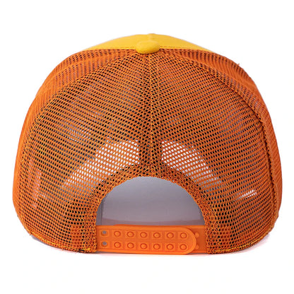 Wild Eagle Station Trucker Cap - Breathable Cotton And Mesh Casual Hat For All Day Comfort