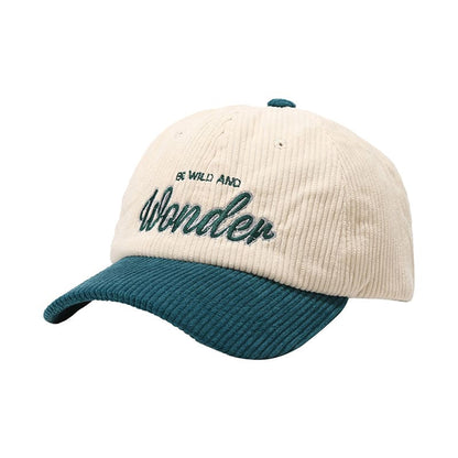 Wild & Wonder Corduroy Baseball Cap - Casual Corduroy Hat For Relaxed Looks And Charm