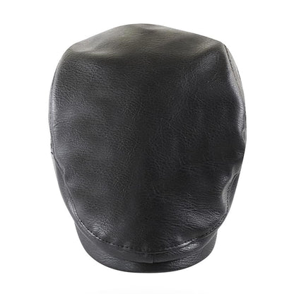 William Leather Duckbill Flat Cap - Timeless Leather Cap With Classic Duckbill Silhouette