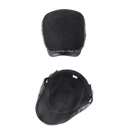 Winnipeg Winter Patchwork Cotton Flat Cap - Timeless Patchwork Cotton Flat Cap For Winter