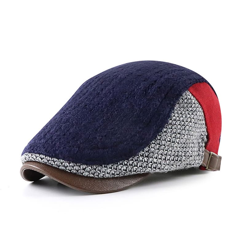 Winnipeg Winter Patchwork Cotton Flat Cap - Timeless Patchwork Cotton Flat Cap For Winter