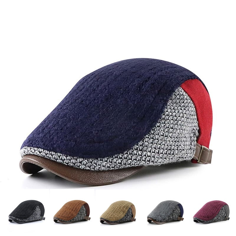 Winnipeg Winter Patchwork Cotton Flat Cap - Timeless Patchwork Cotton Flat Cap For Winter